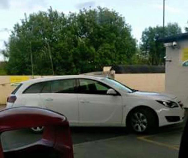 THIS is the car used by the would-be thieves, captured on CCTV