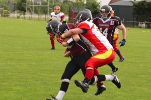 Kyle tackling a Galway player