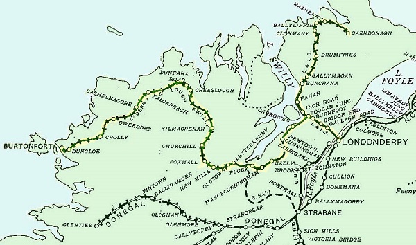 The Swilly railway line in 1906