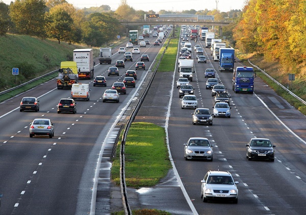 M6 south of Sandbach Cheshire motorway