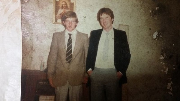 The late Martin Anthony McBride (right)