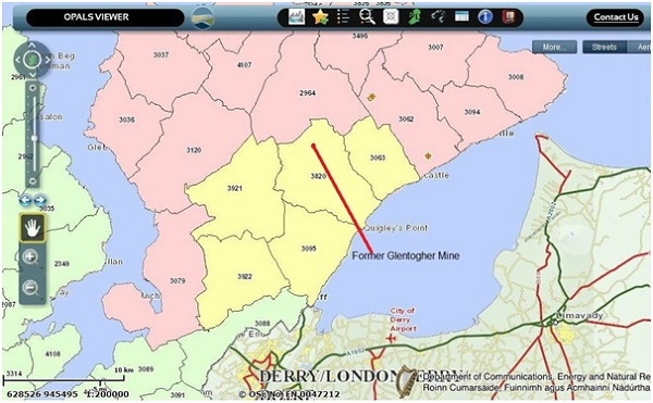 The licence areas held by Connemara Mining Company