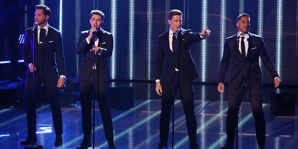 Jack Pack and David Walliams are seen at The 2015 Britain's Got Talent semi final live show.