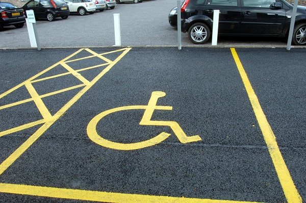 Parking space for disabled person