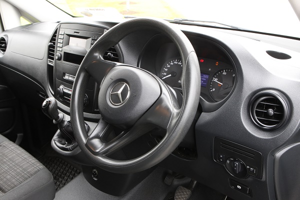 It had to believe that this luxury dash in in a van but it is in the new Mercedes Vito. Photo Brian McDaid