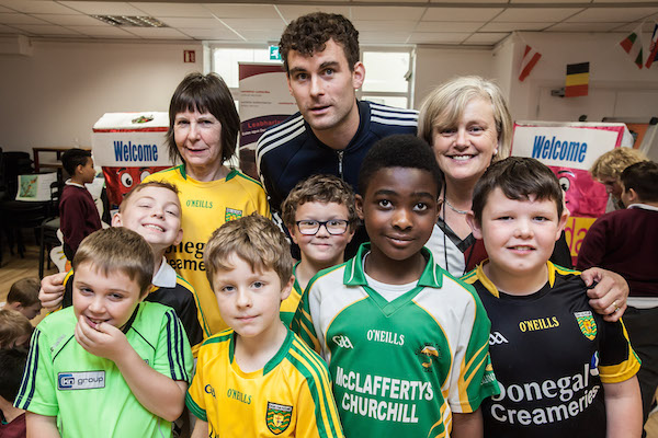 Donegal GAA fans with Eamon McGee pictured at the launch of Wainfest 2016 on Friday 23 September in the Central Library Letterkenny.