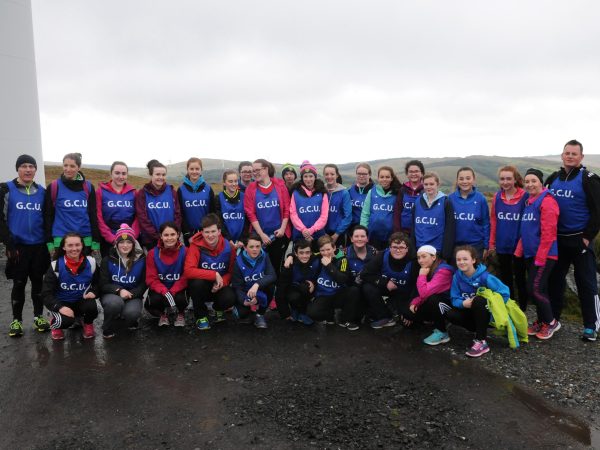 Pupils and teachers from Gairm Scoil Chú Uladh, Béal an Atha Móir, Cloghan