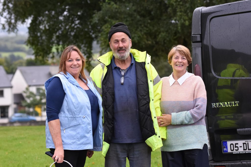 marie Eakin, James Robb and Norma Robb at the Robbie Robb Memorial Tractor Run in of St.Josephs Hospital. Photo Clive Wasson
