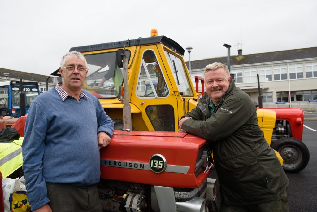 Clarke Gardiner and Colin Tait at the Robbie Robb Memorial Tractor Run in of St.Josephs Hospital. Photo Clive Wasson