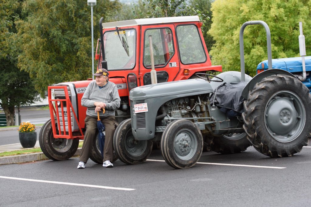 Thomas Patton at the Robbie Robb Memorial Tractor Run in of St.Josephs Hospital.  Photo Clive Wasson