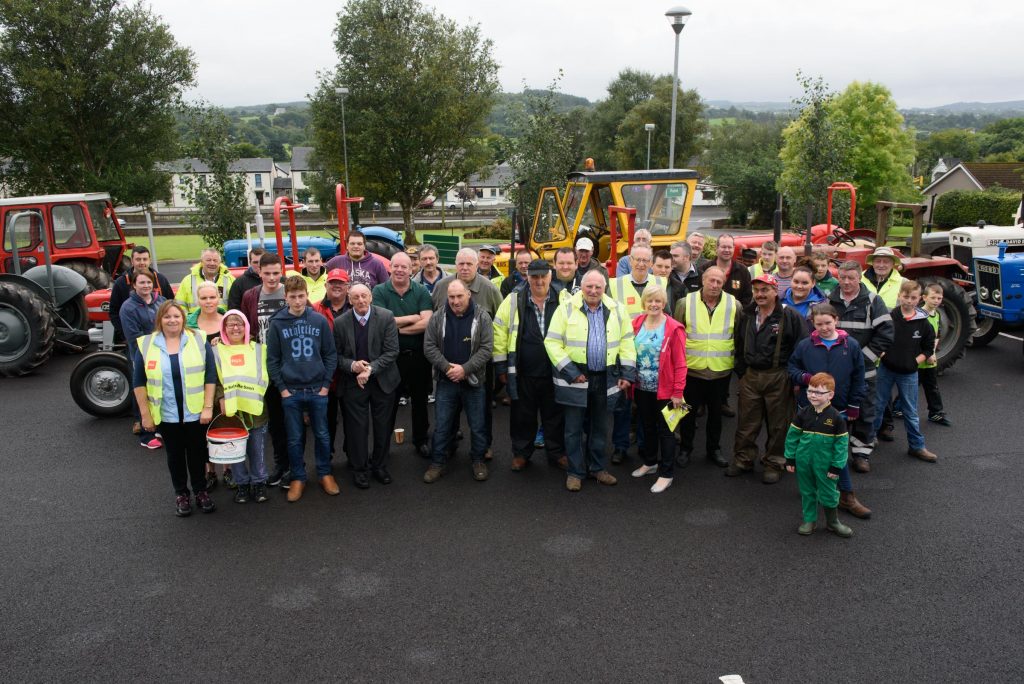 Drivers and supporters at the Robbie Robb Memorial Tractor Run in of St.Josephs Hospital. Photo Clive Wasson