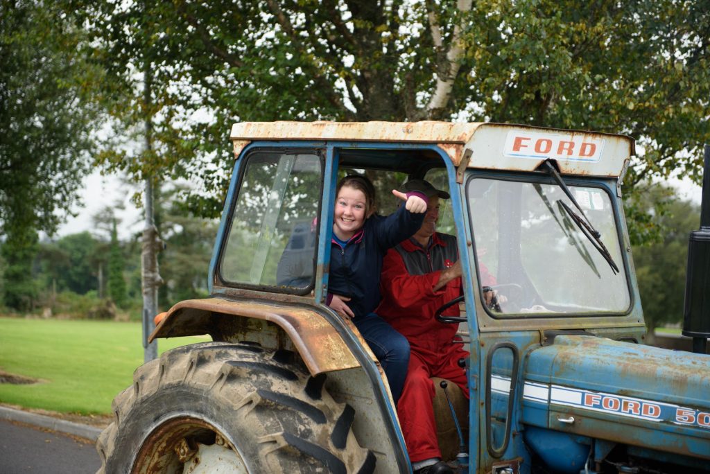 Katelyn Callaghan and Jackie Reid at the Robbie Robb Memorial Tractor Run in of St.Josephs Hospital.  Photo Clive Wasson