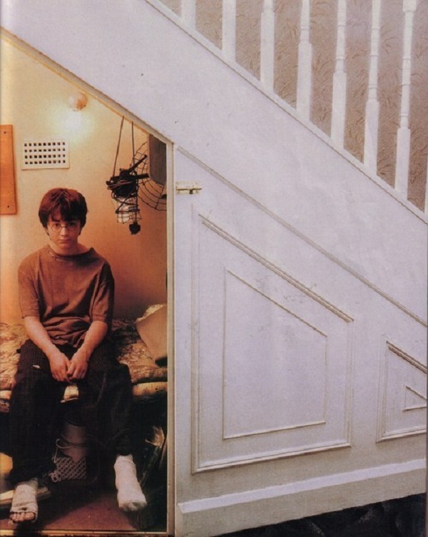 Harry lived in the cupboard under the stairs at Privet Drive