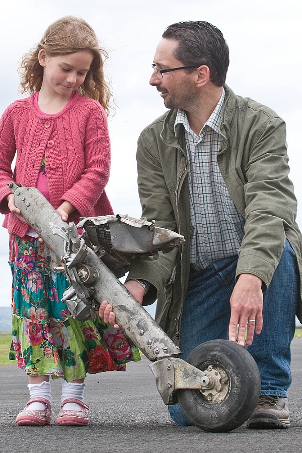 Jonny with his little historian Grace