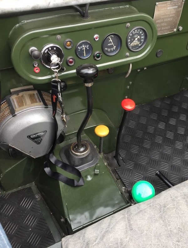 Thunderbirds are go. A view of all the gears on a Land Rover when they arrived on the market first.