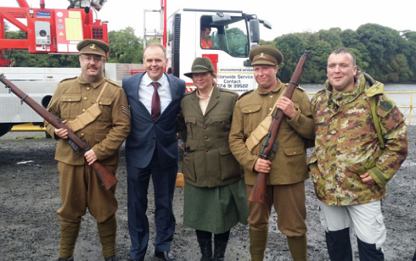 Minister Joe McHugh caught up with some of the cast in Ramelton