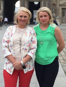 Amanda McClintock and Gillian Hamilton who started Chiq Maternity when they realised that pregnant women were struggling to find something to wear for special occasions.