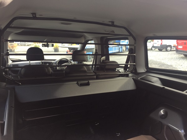 The patrician or bulkhead  fitted in the Fiat Doblo which leaves it VAT reclaimable as a commercial vehicle and also has a lower VRT rating. Photo Brian McDaid