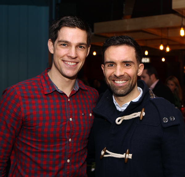 Packie Mailey and Michael Black at the opening of back Stage.