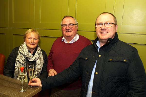 Patsy, Philly and Liam Mc Fadden from Cresslough at the opening of Backstage in Letterkenny.