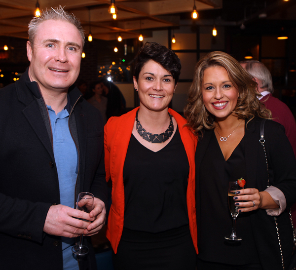 John and Karen Gildea with Connie Murray Lynch at the opening of Backstage in Letterkenny.