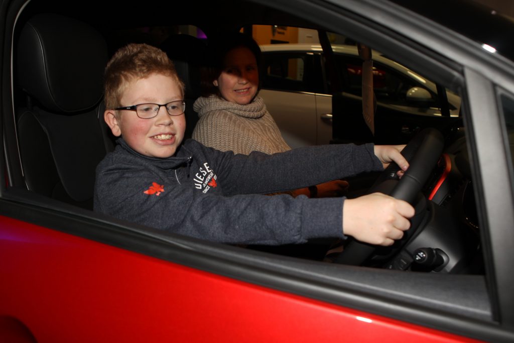 Oran and Grace Deeney from Buncrana at the opening of the new showroom at the Highland Motors. Photo Brian McDaid