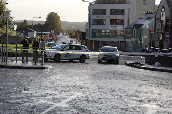 Garda close off part of the Port Rd. on Sunday morning following an incident in Lettereknny on Saturday night near the Station Roundabout.
