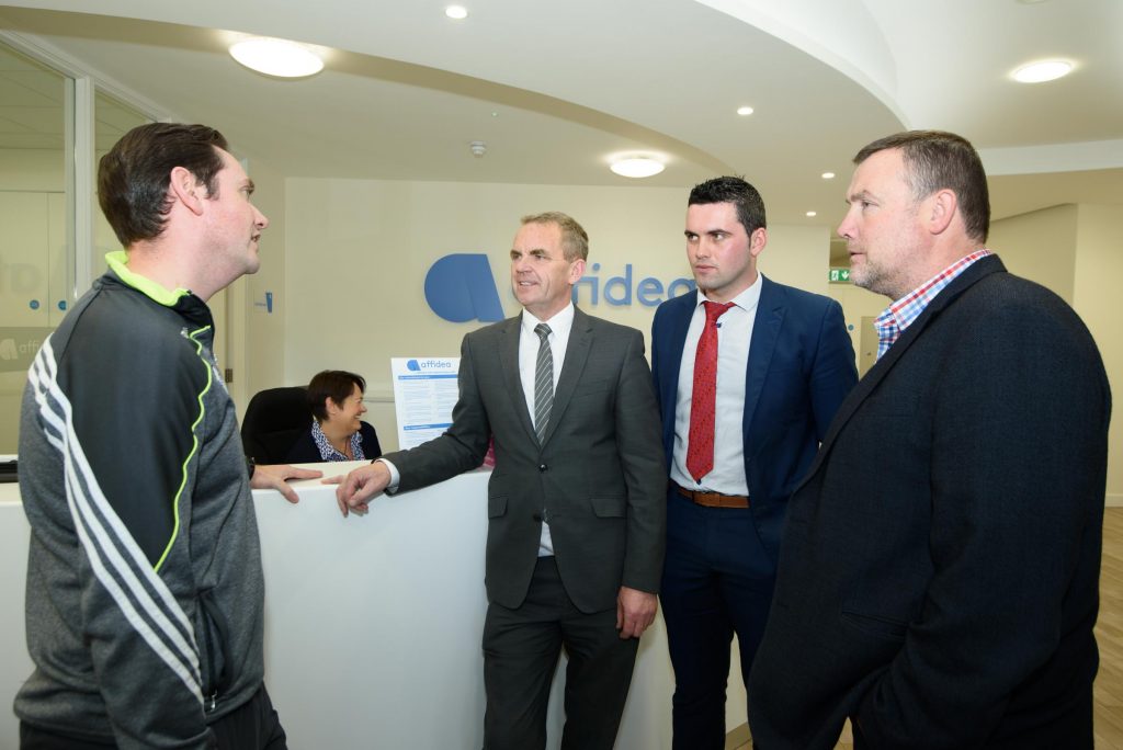 Manus McGabhann , Tom Finn, Affedia, James Pat McDaid and Ciaran Kelly at the official announcement of Affidea’s €9,000 3 year sponsorship deal with Donegal GAA which will will enable players quick access to all diagnostic services covering X Rays, MRI’s and Ultrasounds, so that any potential injury can be dealt with quickly and efficiently. Photo Clive Wasson