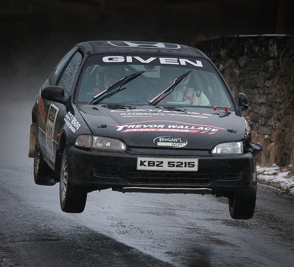 The Late Ambrose Given from Convoy in his Honda Civic on the Mini Stages of the Donegal Rally in January at the start of the year. Pictured By Brian McDaid