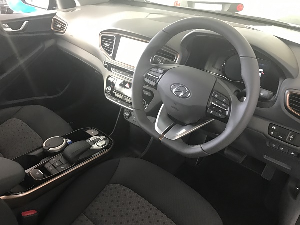 The interior of the new All Electric Hyundai which is on show at Diver's Hyundai in Letterkenny. Photo Brian McDaid