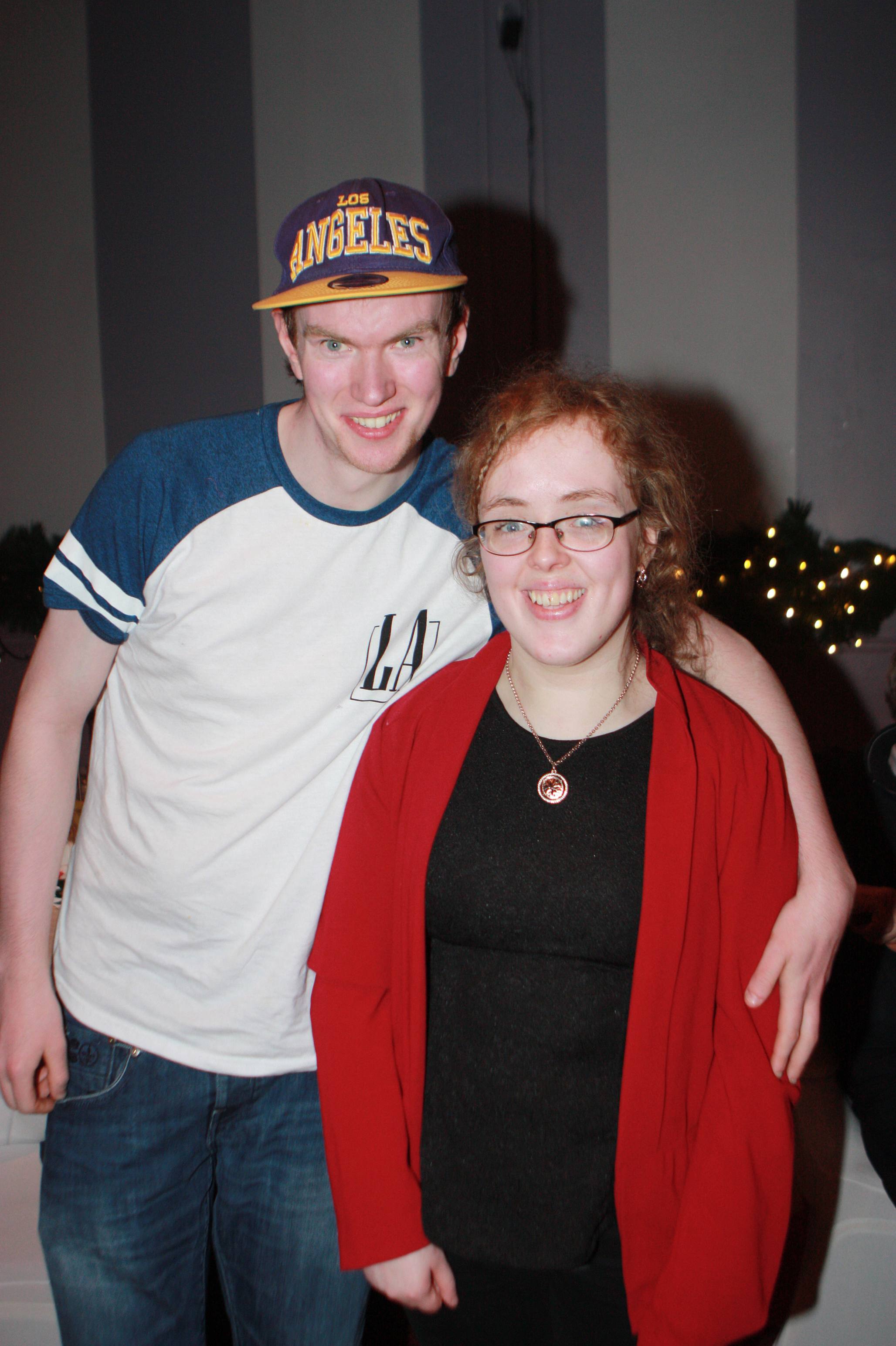 Michael O'Donnell and Laura Dorrian pictured at the LK Strikers Christmas Party