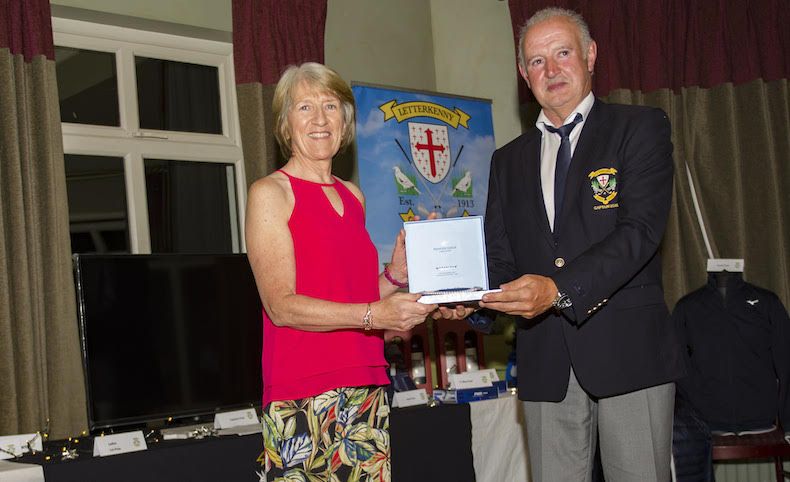 Margo Bermingham Takes Ladies Prize At Letterkenny Golf Club Captain S Week Donegal Daily